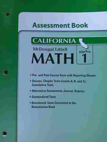 (image for) Math Algebra 1 California Assessment Book (CA)(P)