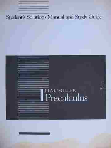 (image for) Precalculus Student's Solutions Manual & Study Guide (P) by Eldon L Miller