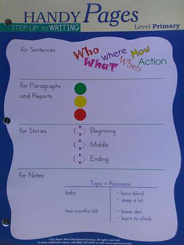 (image for) Step Up to Writing Primary Handy Pages (P) by Maureen E Auman