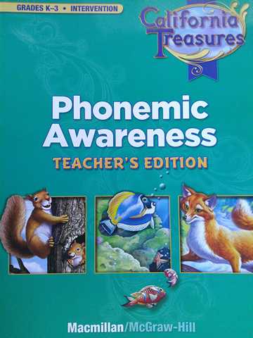 (image for) California Treasures K-3 Phonemic Awareness Intervention TE (CA)(TE)(P)