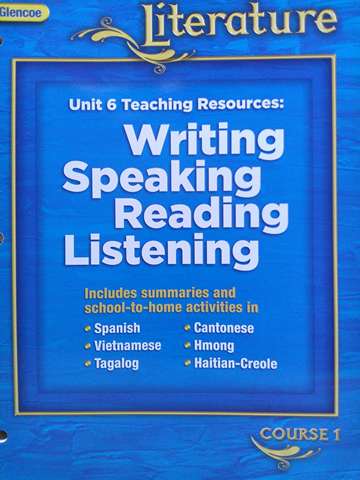 (image for) Glencoe Literature Course 1 Unit 6 Teaching Resources (TE)(P)