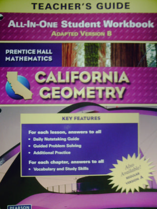 (image for) California Geometry All-in-One Student Workbook B TG (CA)(TE)(P)