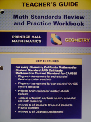 (image for) California Geometry Math Standards Review & Practice TG (TE)(P)