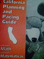 (image for) Harcourt Math K California Planning & Pacing Guide (CA)(P)
