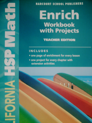 (image for) California HSP Math 3 Enrich Workbook with Projects TE (TE)(P)