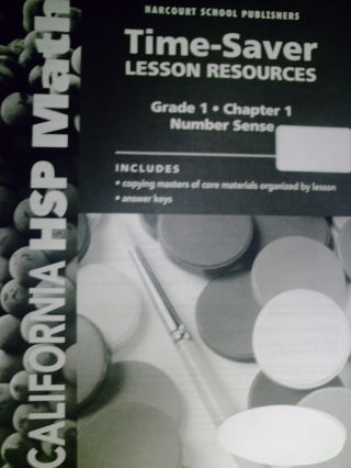(image for) California HSP Math 1 Chapter 1 Time-Saver Lesson (CA)(P)