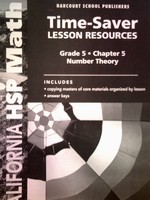 (image for) California HSP Math 5 Chapter 5 Time-Saver Lesson (CA)(P)