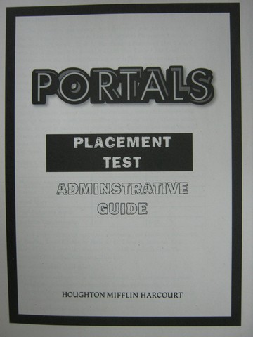 (image for) Portals to Reading Placement Test Administration Guide (P)