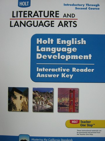 (image for) ELD Interactive Reader Answer Key Introductory-2nd Course (CA)(P