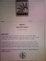 (image for) Literacy Place 5-6 Cityscapes Unit Test Form A (P)