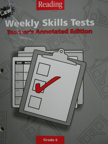 (image for) Reading 6 Weekly Skills Tests TAE (TE)(P) by Cooper, Pikulski,