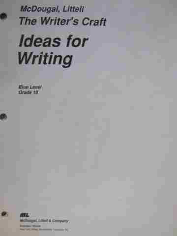 (image for) Writer's Craft 10 Blue Level Ideas for Writing (P)