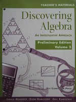 (image for) Discovering Algebra An Investigative Approach TM 2 (TE)(P)