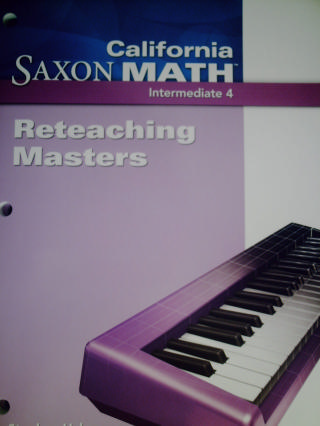 (image for) California Saxon Math Intermediate 4 Reteaching Masters (CA)(P)