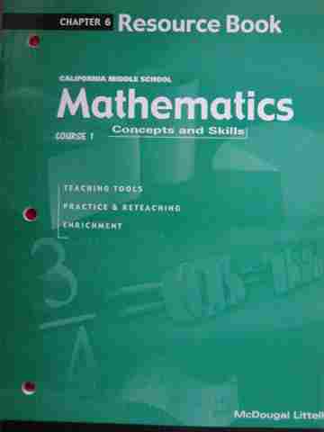 (image for) Mathematics Concepts & Skills Course 1 Chapter 6 (CA)(P)