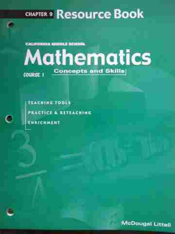 (image for) Mathematics Concepts & Skills Course 1 Chapter 9 (CA)(P)