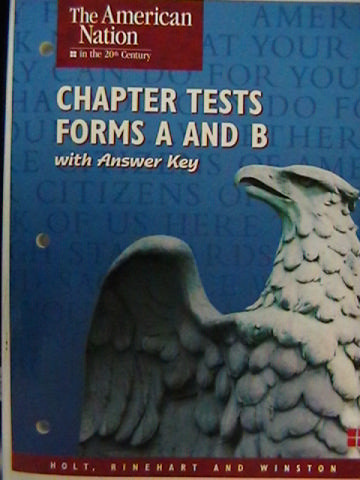(image for) American Nation in the 20th Century Chapter Tests Forms A&B (P)