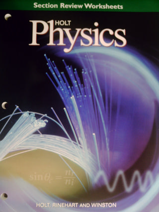 (image for) Holt Physics Section Review Worksheets (P) by Bunce & Edgington