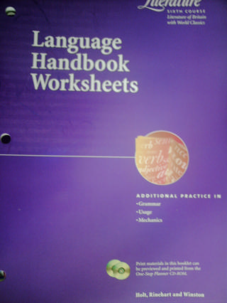 (image for) Elements of Literature 6th Course Language Handbook WS (P)