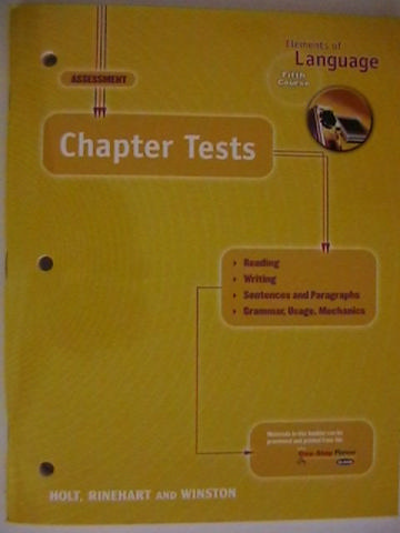 (image for) Elements of Language 5th Course Chapter Tests (P)
