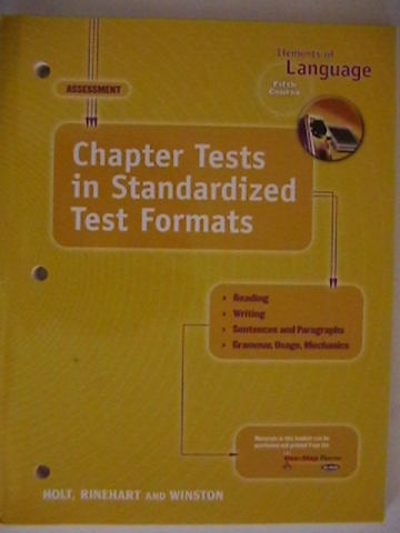 (image for) Elements of Language 5th Course Chapter Tests in Standardized(P)
