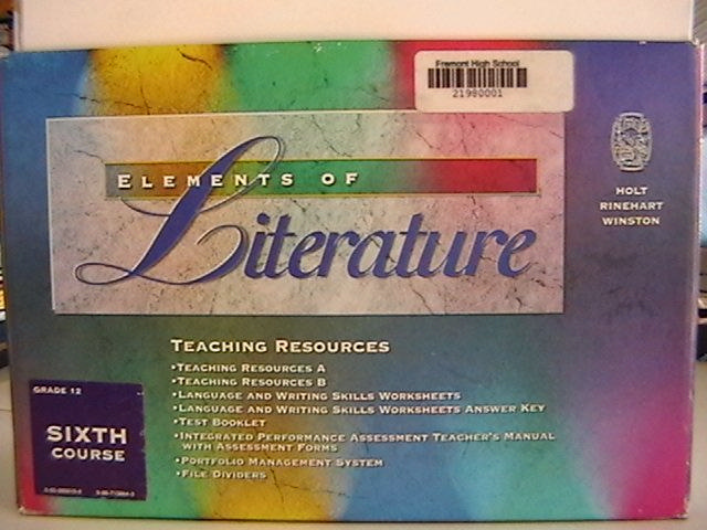 (image for) Elements of Literature 6th Course TRP (TE)(Pk)