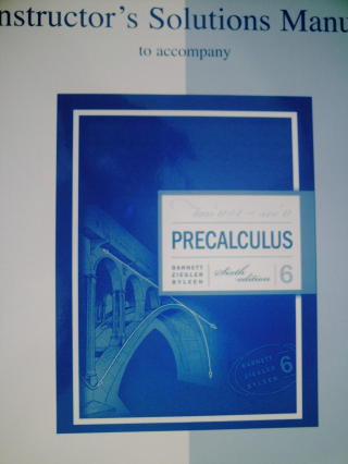 (image for) Precalculus 6th Edition ISM (TE)(P) by Fred Safier