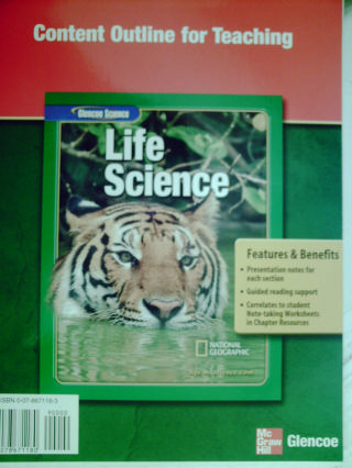 (image for) Glencoe Life Science Content Outline for Teaching (Spiral)