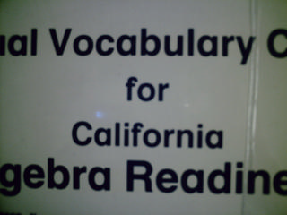 (image for) California Algebra Readiness Visual Vocabulary Cards (PK)