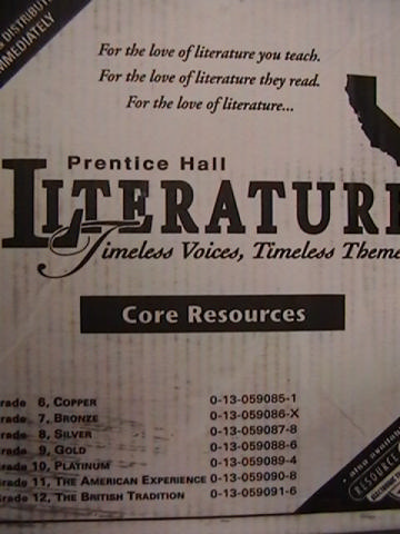 (image for) Literature the British Tradition Core Resources (TE)(Box)