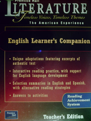 (image for) Literature American Experience Reading Achievement System (Pk)