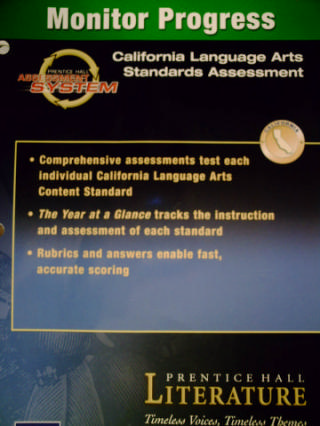 (image for) Literature Platinum Level Monitor Progress Language Arts (CA)(P)