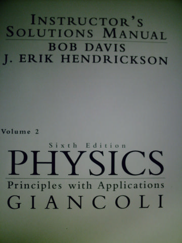 (image for) Physics Principles with Applications 6e ISM Volume 2 (TE)(P)