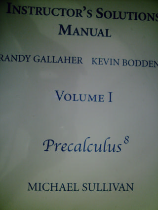 (image for) Precalculus 8th Edition Instructor's Solutions Manual (TE)(PK)