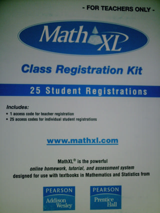 (image for) Math XL Class Registration Kit for 25 Student Registration (P)