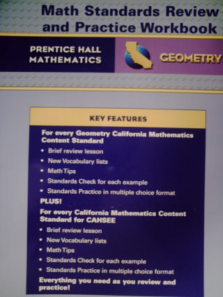 (image for) California Geometry Math Standards Review & Practice (CA)(P)