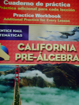 (image for) California Pre-Algebra Cuaderno de practica (CA)(P)