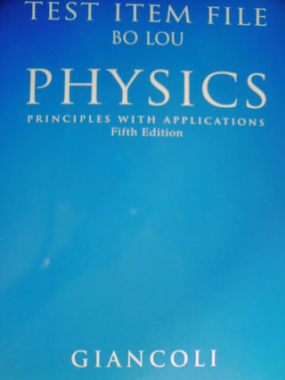 (image for) Physics Principles with Applications 5th Edition Test Item (P)