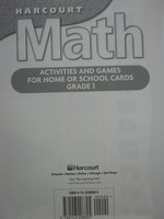(image for) Harcourt Math 1 Activities & Games for Home or School (Pk)