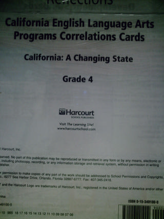(image for) Reflections 4 English Programs Correlations Cards (CA)(Pk)