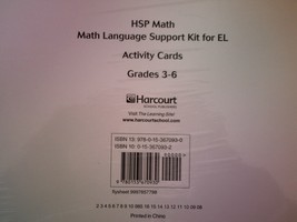 (image for) California HSP Math Grs 3-6 EL Support Activity Cards (CA)(Pk)