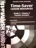 (image for) California HSP Math 5 Chapter 6 Time-Saver Lesson (CA)(P)