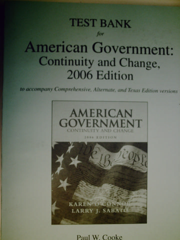 (image for) American Government Continuity & Change 2006 Test Bank (P)