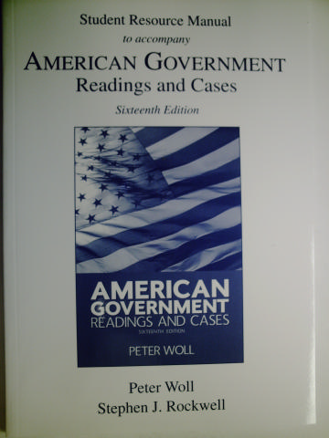 (image for) American Government 16th Edition Student Resource Manual (P)