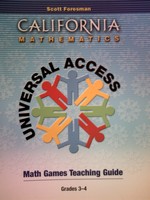 (image for) California Mathematics 3-4 Math Games TG (CA)(TE)(P)