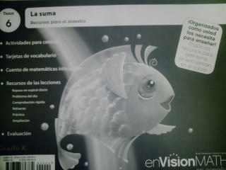 (image for) enVision Math en espanol California K Tema 6 TRM (CA)(TE)(PK)