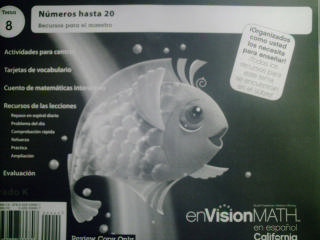 (image for) enVision Math en espanol California K Tema 8 TRM (CA)(TE)(PK)