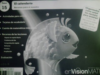(image for) enVision Math en espanol California K Tema 15 TRM (CA)(TE)(Pk)