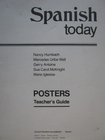 (image for) Spanish Today Posters TG (TE)(P) by Humbach, Wall, Antoine,