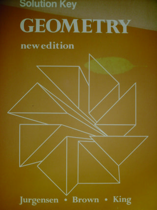 (image for) Geometry New Edition Solution Key (P) by Jurgensen, Brown & King